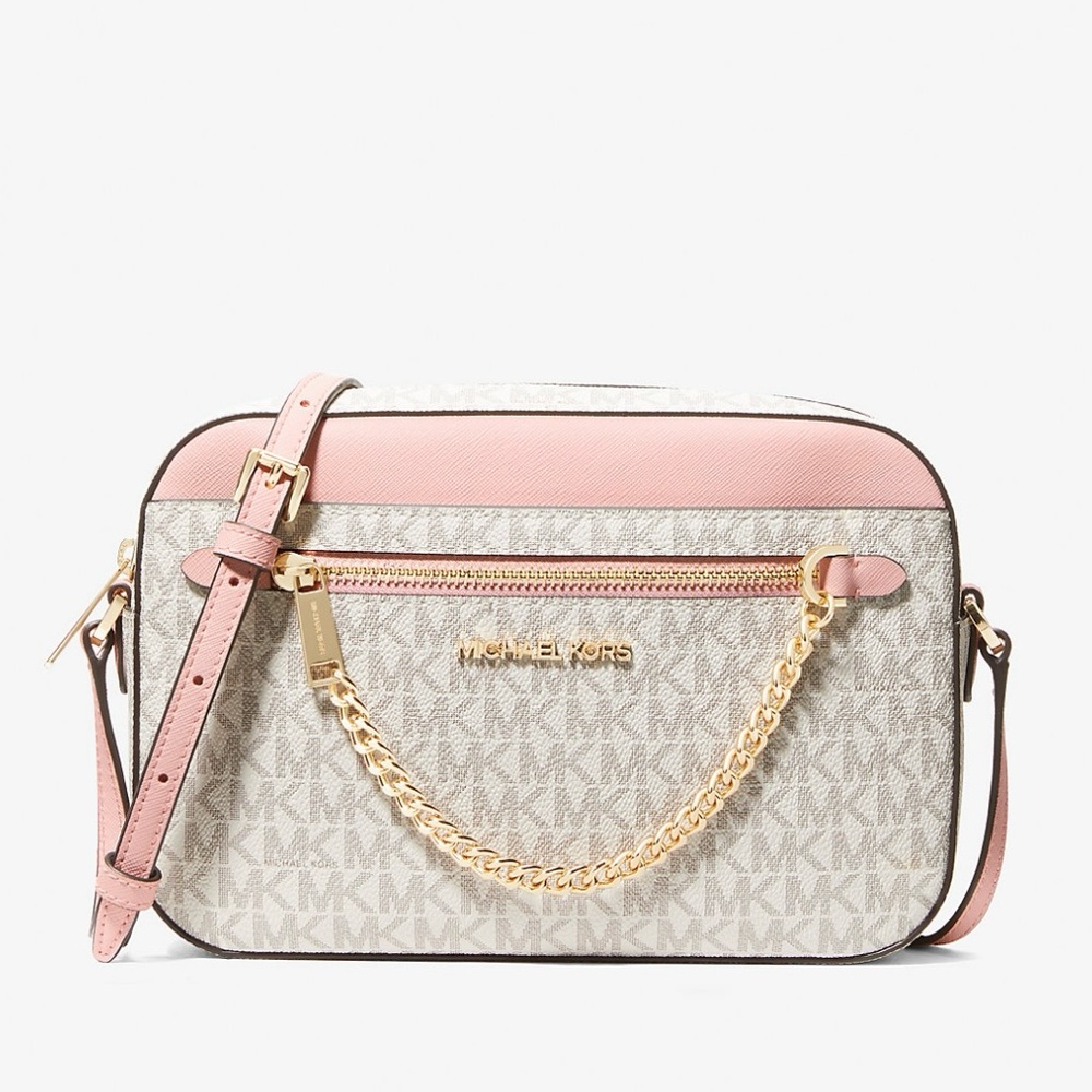 Michael Kors Pink and Cream Crossbody Bag - Picture 2 of 7